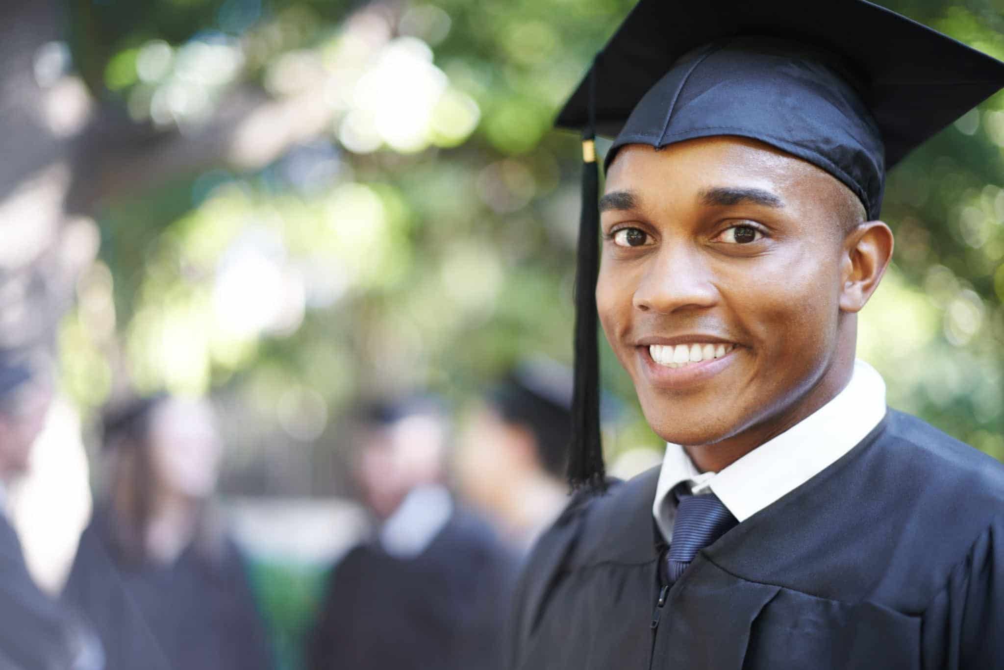 Student at a graduation ceremony